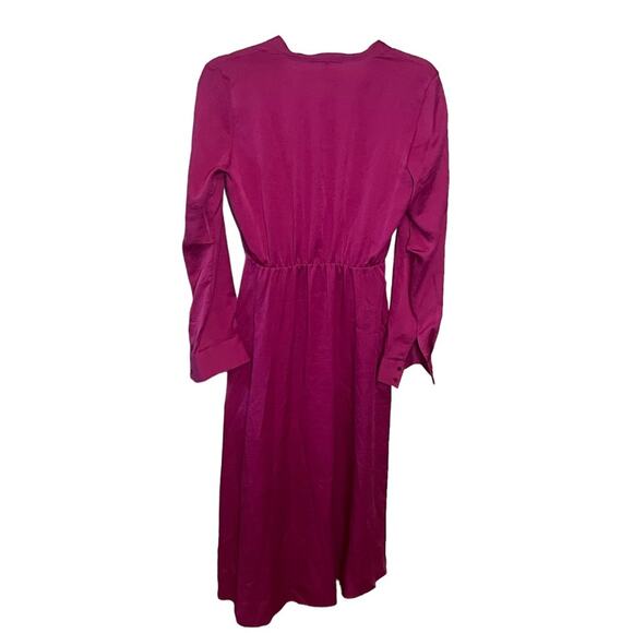 Maje Dress Pink Long Sleeve Asyemmetric Hem Size Small NWT - Picture 4 of 6